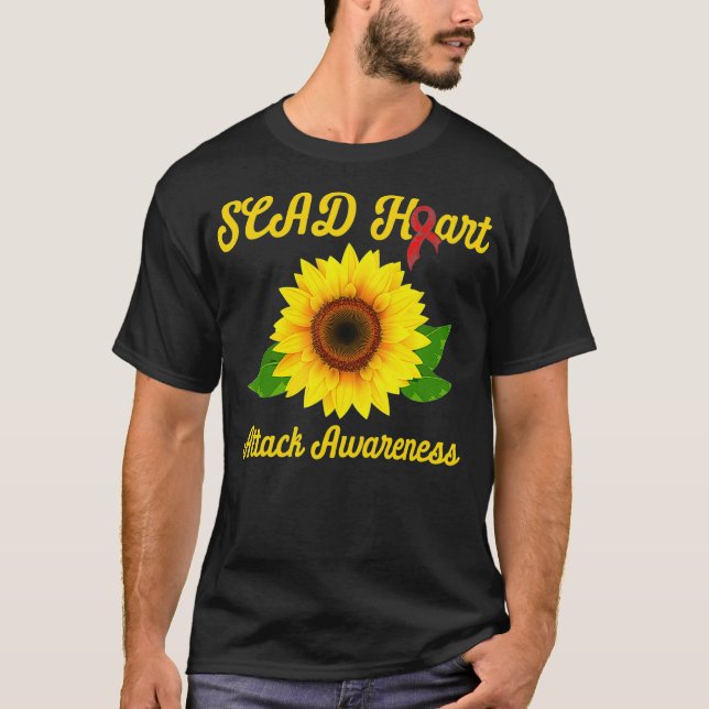 SCAD Heart Attack Survivor Treatment Warrior Aware T Shirt (Framsida)