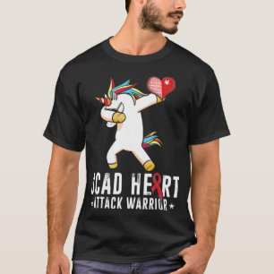 SCAD Heart Attack Survivor USA Hand Warrior Awaren T Shirt