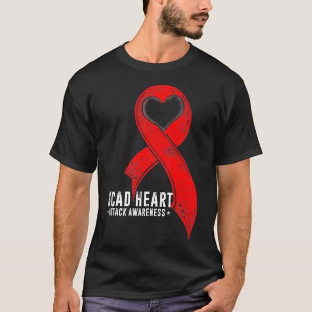 SCAD Heart Attack Survivor Winning Warrior Awarene T Shirt (Framsida)