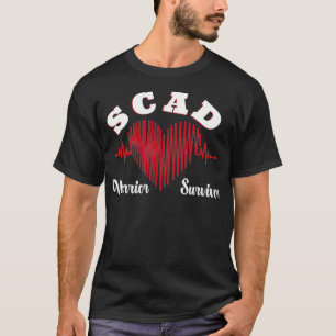 SCAD Heartslag Survivor Warrior Women Heart Attack T Shirt