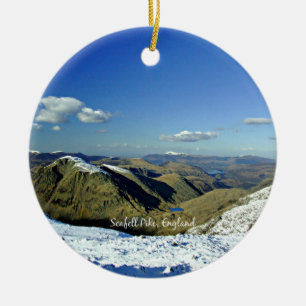 Scafell Pike, England Julgransprydnad Keramik