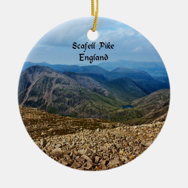Scafell Pike, England Julgransprydnad Keramik (Framsidan)