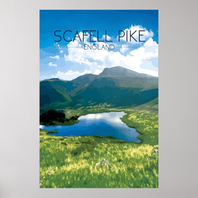 Scafell Pike Reseskylt Poster (Framsidan)
