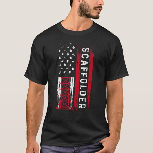 Scafflorhantering Mentoring Scaffold Builder Scaff T Shirt (Framsida)