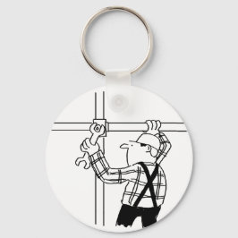 Scaffoder med byggnadsställningar nyckelring