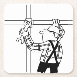 Scaffoder med byggnadsställningar underlägg papper kvadrat