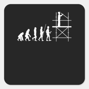 Scaffolding Evolution Crateur Scaffoling Fyrkantigt Klistermärke