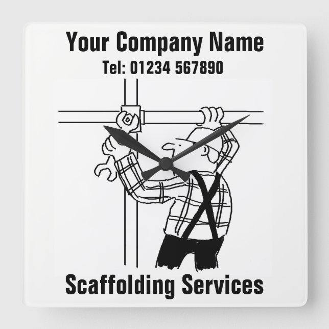 Scaffolingstjänster Fyrkantig Klocka (Framsida)