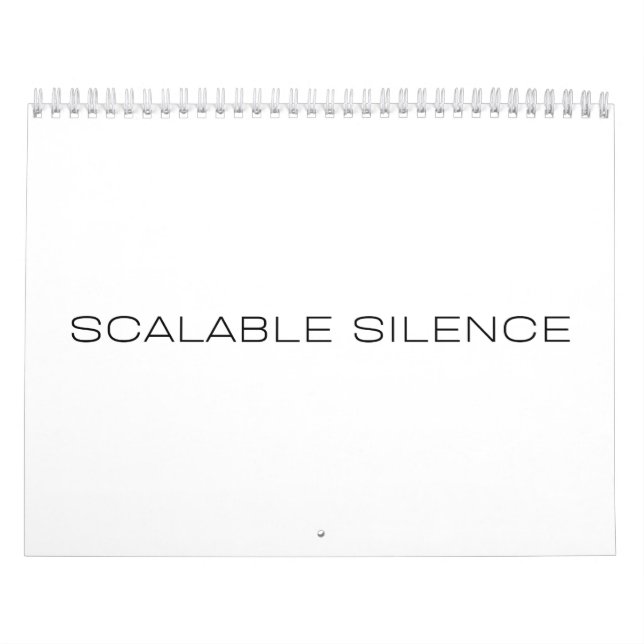Scalable Silence Annual Office Desk Calendar Kalender (Omslag)