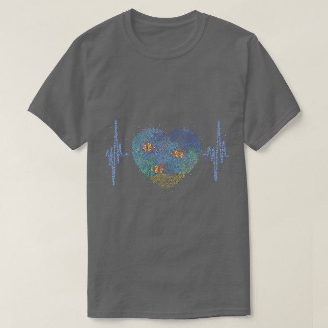 Scalar Heartslag Aquarium Aquarist T Shirt (Design framsida)