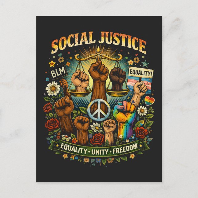 Scales of Justice Vykort (Framsida)