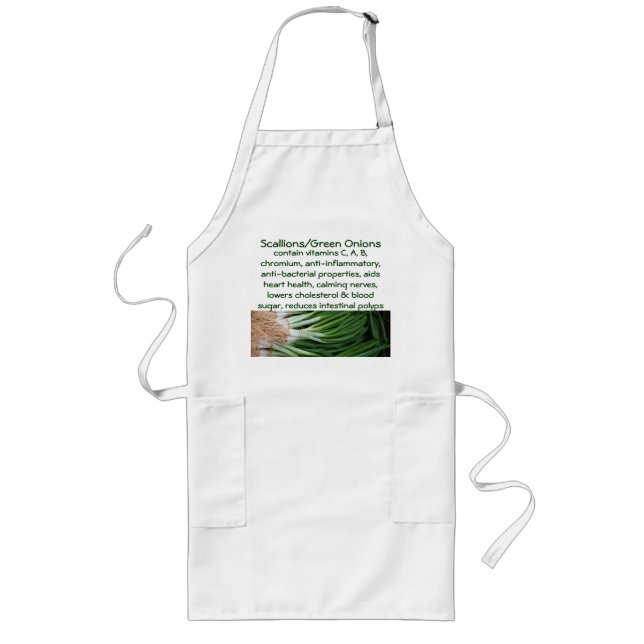 Scallions Grönt Onions apron Långt Förkläde (Framsidan)