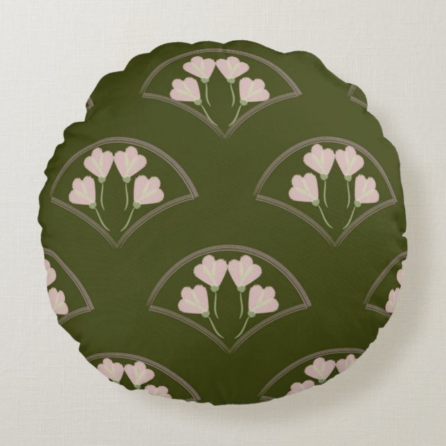 ’Scallop Garden’ Rund Kudde (Framsidan)