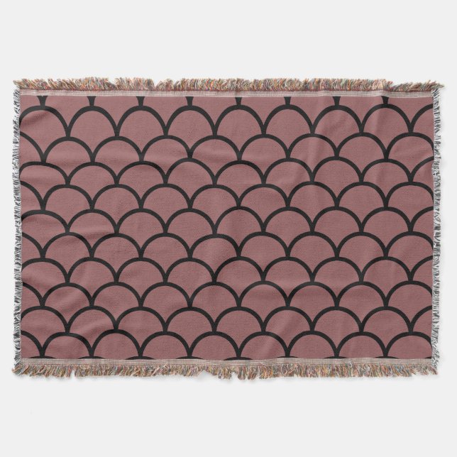 Scallop Mönster Throw Blanket Filt (Framsidan)