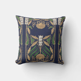 Scallop Sea Snäcka Art nouveau Kudde