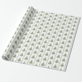 Scallop Shell Trees and Boughs Wrapping Paper Presentpapper