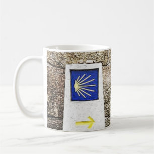 Scallop snäcka Arrow Camino de santiago Coffee Mug Kaffemugg