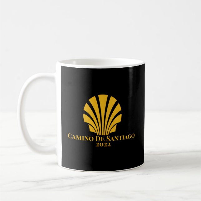 Scallop Snäcka Camino De Santiago 2022 Kaffemugg (Vänster)
