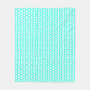 Scallop Snäckor Mönster Aquamarine Fleece Blanket