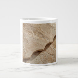 Scalloped Edge Travertine Retro Futurism Jumbo Mugg