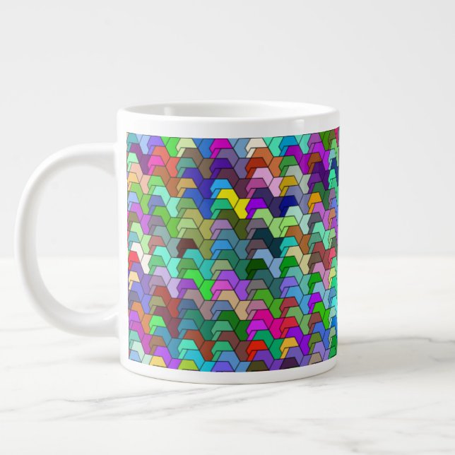 Scalloped Hexagons 20oz Mugg Jumbo Mugg (Vänster)