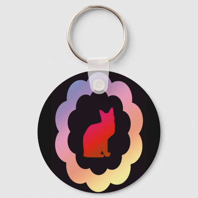 Scalloped Kattunge - Nyckelring (Framsida)