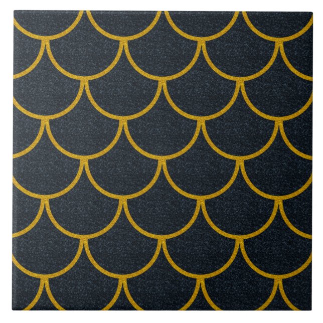 Scalloped  Mönster Kakelplatta (Framsidan)