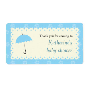 Scalloped Snöre Baby Shower-etikett Fraktsedel