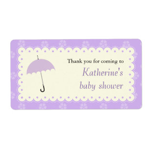 Scalloped Snöre Baby Shower-etikett Fraktsedel