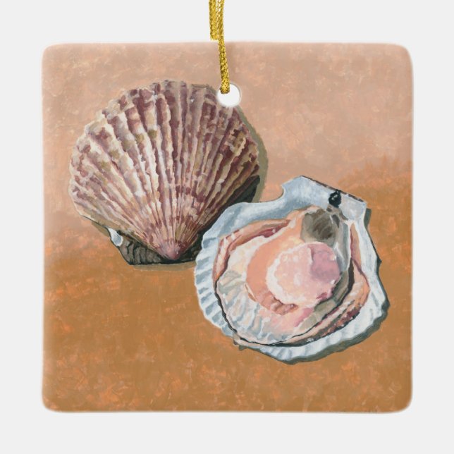 Scallops still Life Julgransprydnad Keramik (Framsida)
