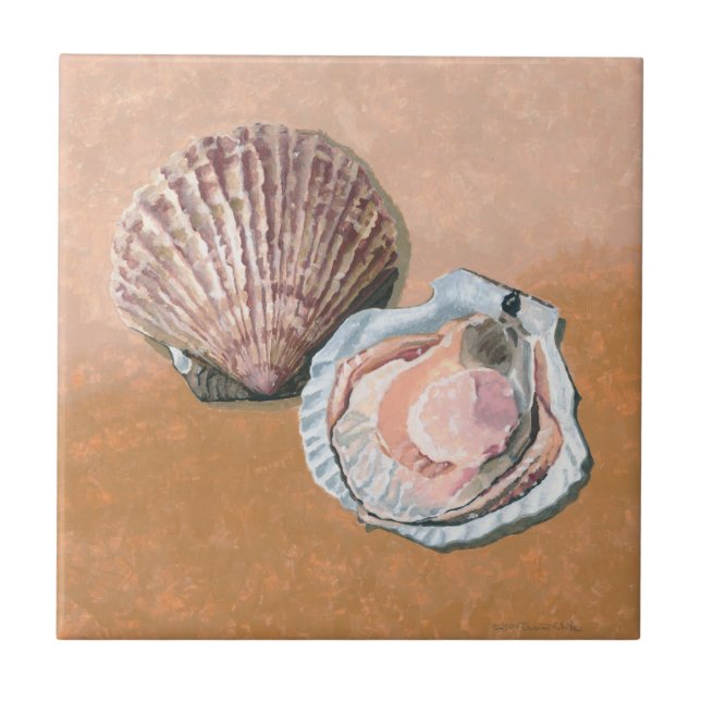 Scallops still Life Kakelplatta (Framsidan)