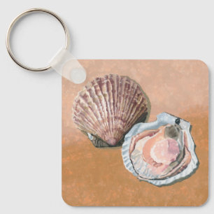 Scallops still Life Nyckelring