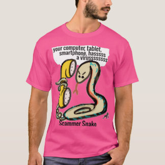 Scammer Snake cybersecurity cybercrime geek T Shirt