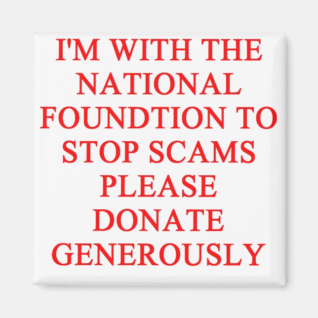 SCAMS-skämt Magnet (Framsidan)