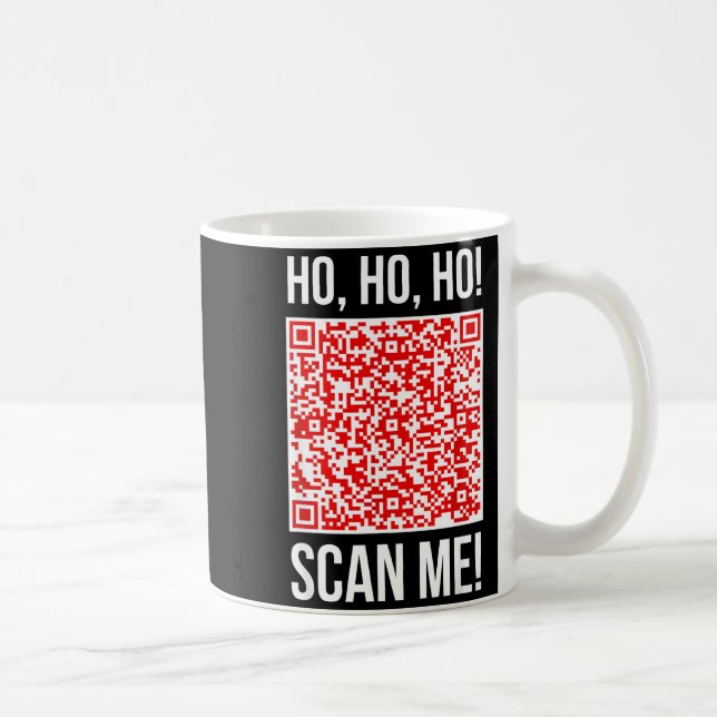 Scan Me! Qr Scan Me Joke Funny Santa Merry Christm Kaffemugg (Höger)