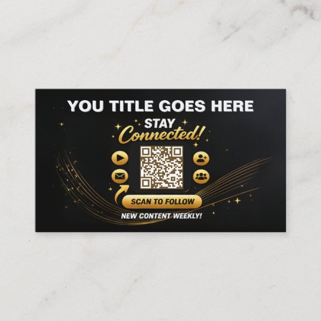 Scan to Connect QR Code Design Template Visitkort (Framsida)