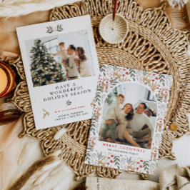 Scandi 2 Photo jul Card Boho Nordic Helgdag Julkort