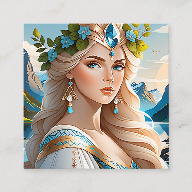 Scandi är något speciellt och unikt fyrkantigt visitkort (Framsida)