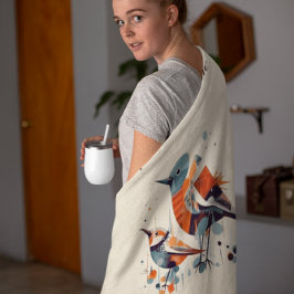 Scandi Aviary Duet, anpassningsbar Fleecefilt