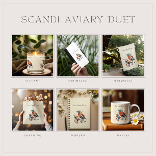 Scandi Aviary Duet, anpassningsbar Pappersservett