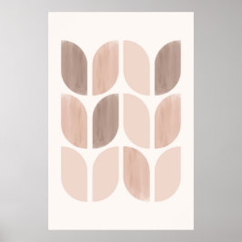 Scandi blommigt art. Geometric Löv eller Flowers Poster