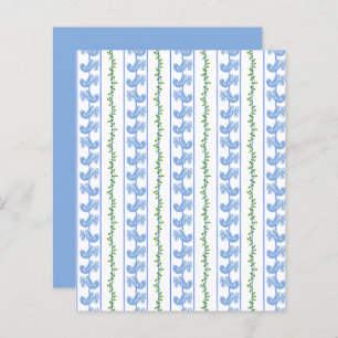 Scandi Blue Bird Grönt Ivy Rand Scrapbook Papper