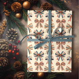 Scandi Bows Folk Art Holiday Presentpapper