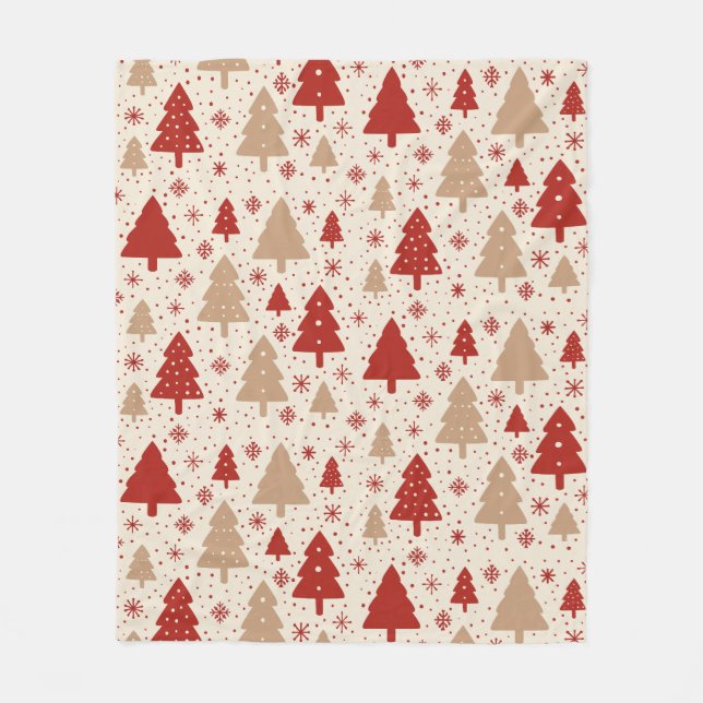 Scandi Christmas Forest Fleecefilt (Framsidan)