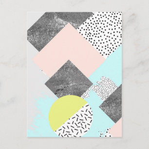 Scandi-design för geometrisk Abstrakt Vykort