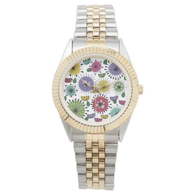 Scandi Flowers Armbandsur (Framsida)