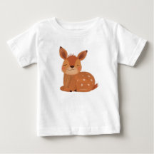 Scandi Folk Hjärtbarn T-Shirt Skog Hjort