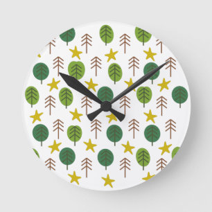 Scandi Forest Rund Klocka