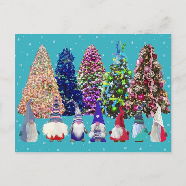Scandi Gnomes jul Vykort (Framsida)
