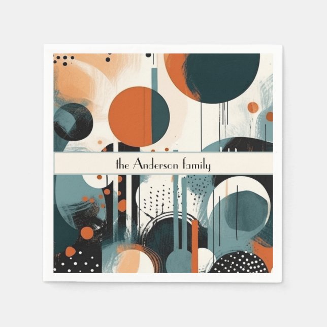 Scandi Groove, anpassningsbar Pappersservett (Framsidan)